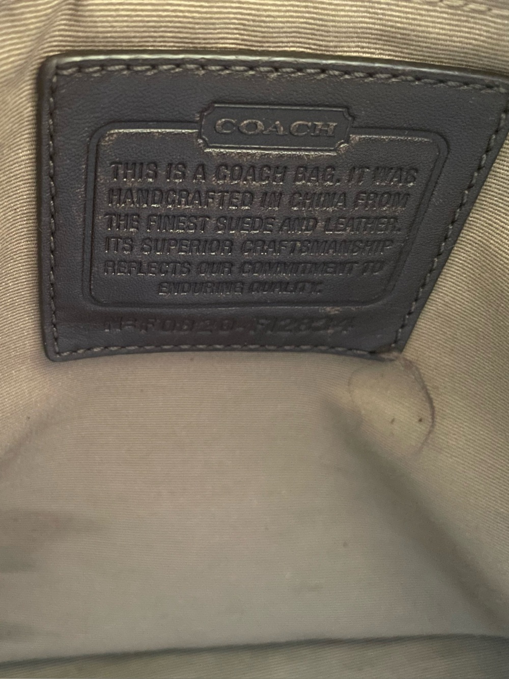 Coach Chocolate Brown Suede “Lunch Bag” with Leather Trim Y2K - Picture 10 of 12